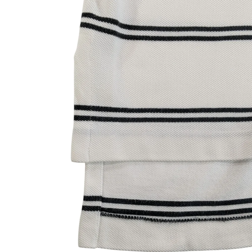 Polo by Ralph Lauren Men's White & Black Strips Short Sleeve Cotton Shirt Sz.XL